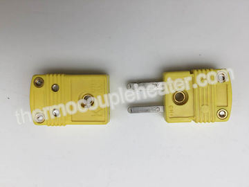 Type thermoplastique jaune de prises de thermocouple mâle et femelle de K pour Industria