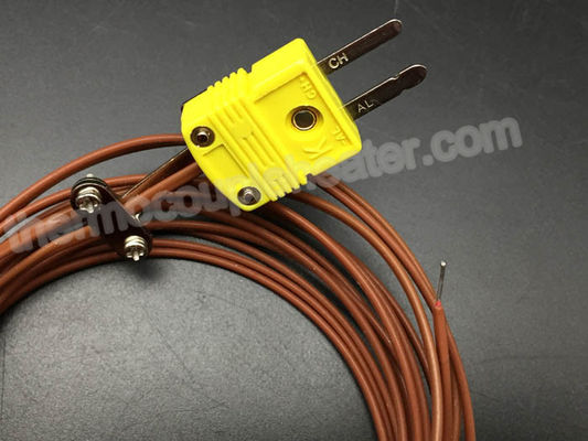 Dactylographiez la RDT de thermocouple de K avec le câble miniature de téflon de connecteur mâle du mâle 2