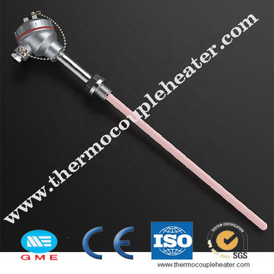 Type thermocouple de rhodium de platine de S B R avec le tube en céramique de sonde de protection