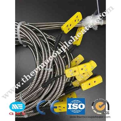 Type de K J PT100 sonde de thermocouple flexible avec le fil de 1000mm