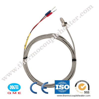 Type thermocouple M6 de RDT K du capteur de température de vis d'acier inoxydable Pt100
