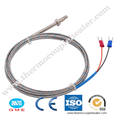 Type thermocouple M6 de RDT K du capteur de température de vis d'acier inoxydable Pt100