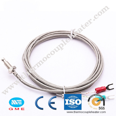 Type thermocouple M6 de RDT K du capteur de température de vis d'acier inoxydable Pt100