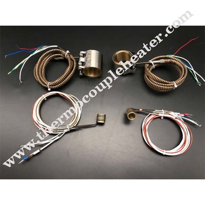 Réchauffeur de bobine de bande de serrage axial à résistance électrique avec thermocouple de type K pour système de canaux chauds