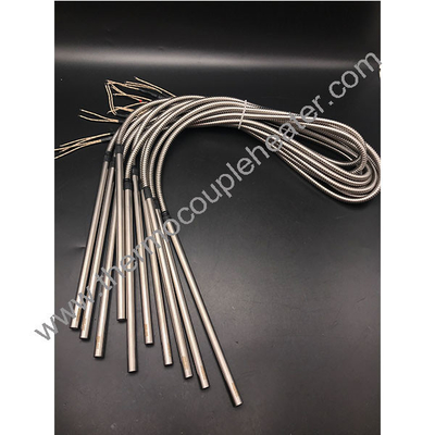 Chauffe-cartouche en acier inoxydable avec fil de nickel recouvert d'une pochette métallique flexible
