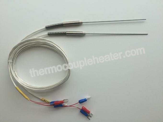 exactitude de la classe 1 de la sonde de température de RDT pt100 de thermocouple de fil de la sonde 3 de diamètre de 1mm ss304