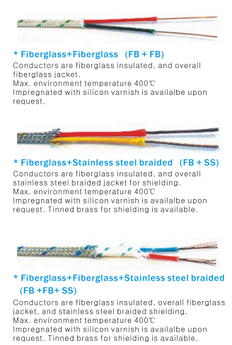 Câble compensateur et fil de thermocouple industriel d'application de grande précision