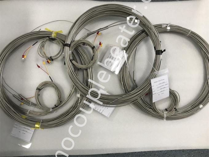 Type engainé thermocouple de type sondeur du diamètre 1.0mm 1.5mm 3.0mm 6.0mm d'acier inoxydable de K/j/n