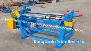 Machine à cintrer motorisée à 3 rouleaux pour la fabrication de bandes chauffantes en mica
